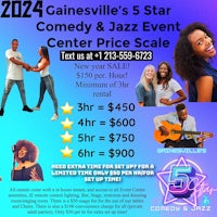 5 star comedy & jazz event flyer